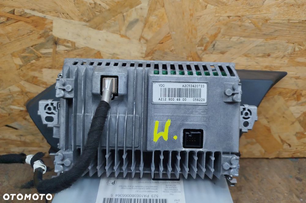 Mercedes W212 W207 radio CD oryginał A2129004910 + ekran wyświetlacz VDO A2129004900 komplet do MERCEDES w212 E-klasa 09- - 7