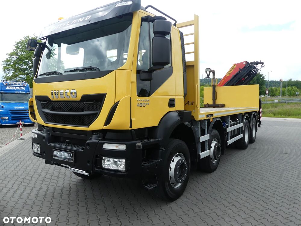 Iveco TRAKKER 450 / 8x4 / EURO 6 / HDS PALFINGER PK 22002-EH / NISKI PRZEBIEG / - 11
