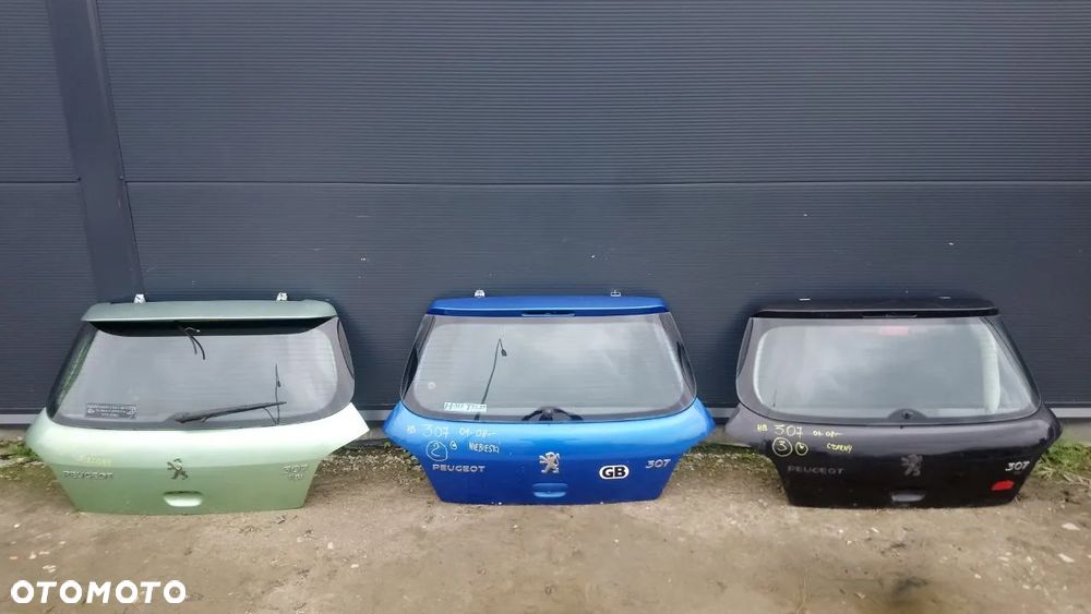 KLAPA SZYBA,  PEUGEOT 307 HATCHBACK, KOLOR ZIELONY NIEBIESKI CZARNY - 1