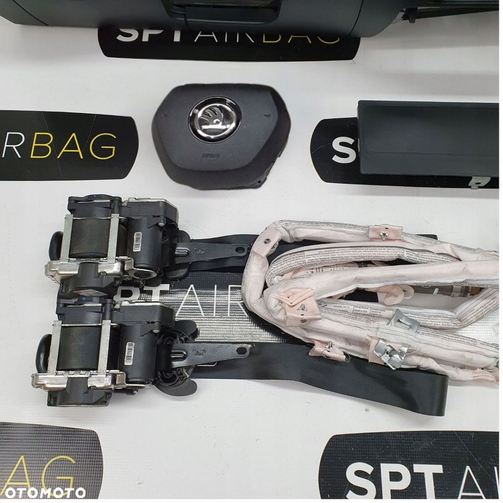 SKODA SUPERB 3 III 3V0 LIFT DESKA ROZDZIELCZA KONSOLA KOKPIT PULPIT PODUSZKI AIRBAG AIR BAG PASY KURTYNY KIT SET - 10