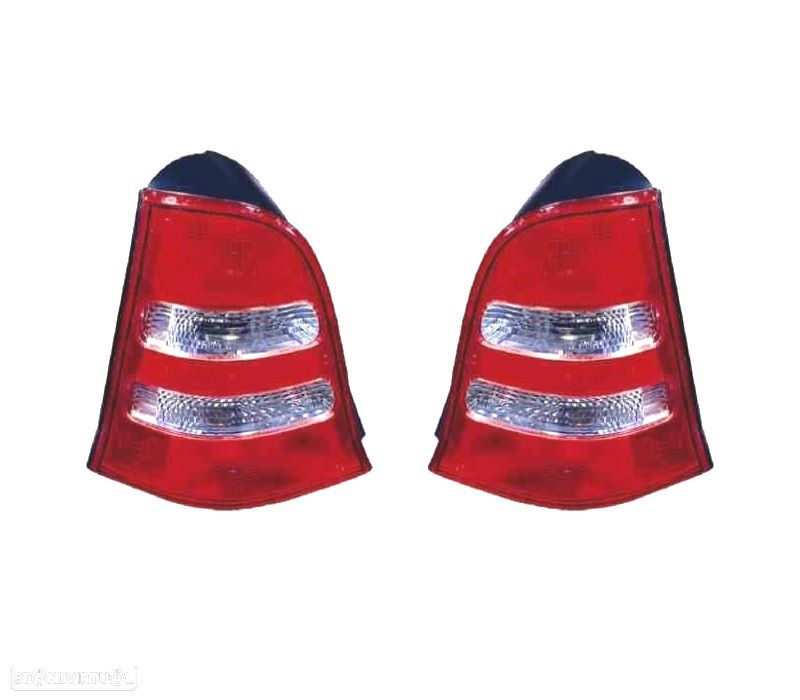 FAROLINS MERCEDES CLASSE A W168 01-04 BRANCO VERMELHO - 1