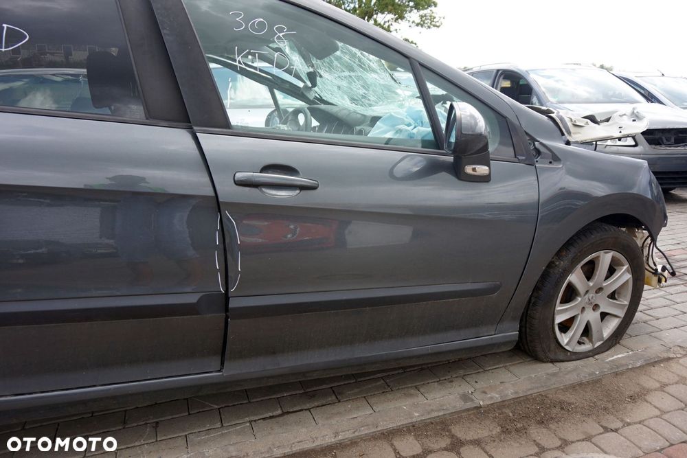 DRZWI PRZEDNIE PRAWE 308 I T7 SW KOMBI KTPD  SZARY PEUGEOT 2007-2011 - 2