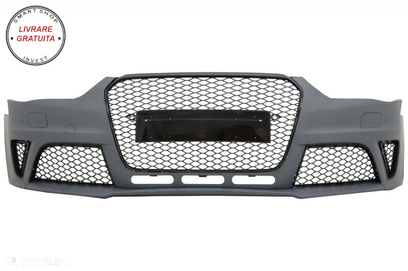 Bara Fata cu Difuzor Bara Spate si Ornamente toba Audi A4 B8 Facelift Sedan Avant - livrare gratuita - 2