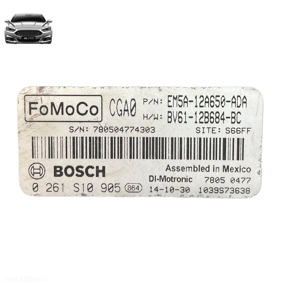 STEROWNIK SILNIKA 2.0 B FORD FOCUS MK3 EM5A-12A650-ADA - 2