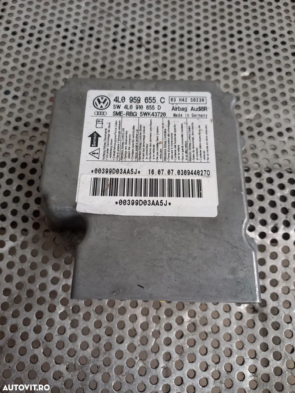 Calculator Modul Airbag Audi Q7 4L An 2005-2006-2007-2008-2009 Cod 4LC - Dezmembrari Arad - 6