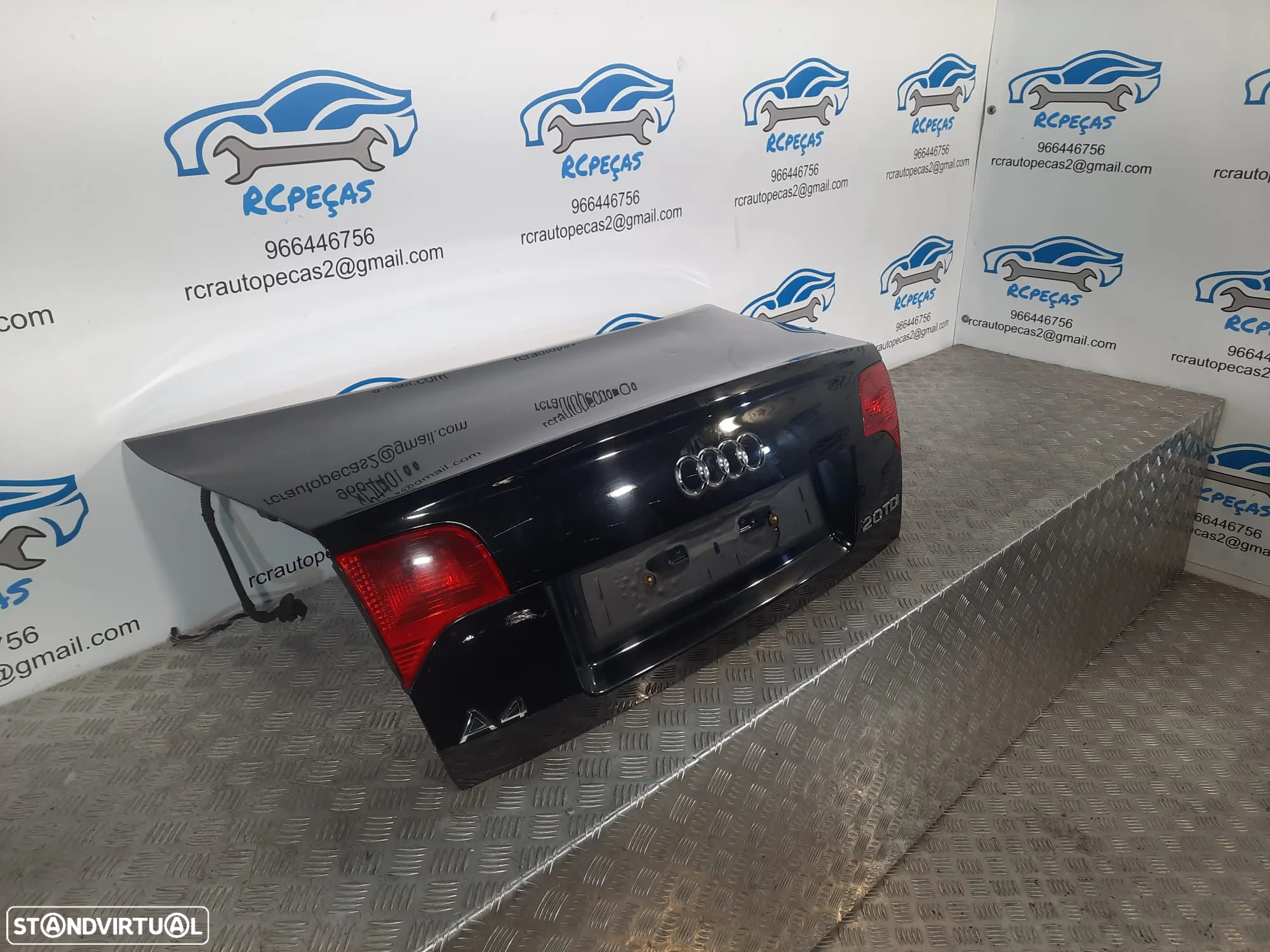 PORTA TAMPA MALA AUDI A4 B7 SLINE S LINE S-LINE SEDAN CARRO FECHO PUXADOR LUZ 3º STOP - 4