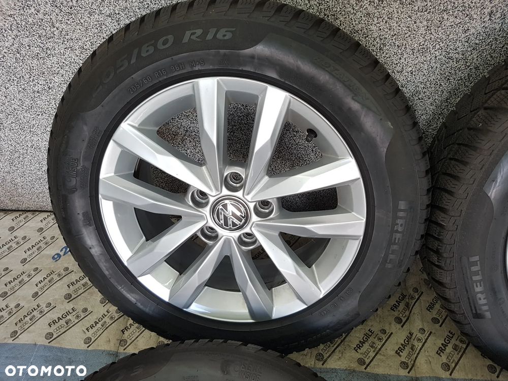 KOŁA ZIMOWE ORYGINAŁ VW GOLF TOURAN CADDY PASSAT  5X112 205/60R16 - 13