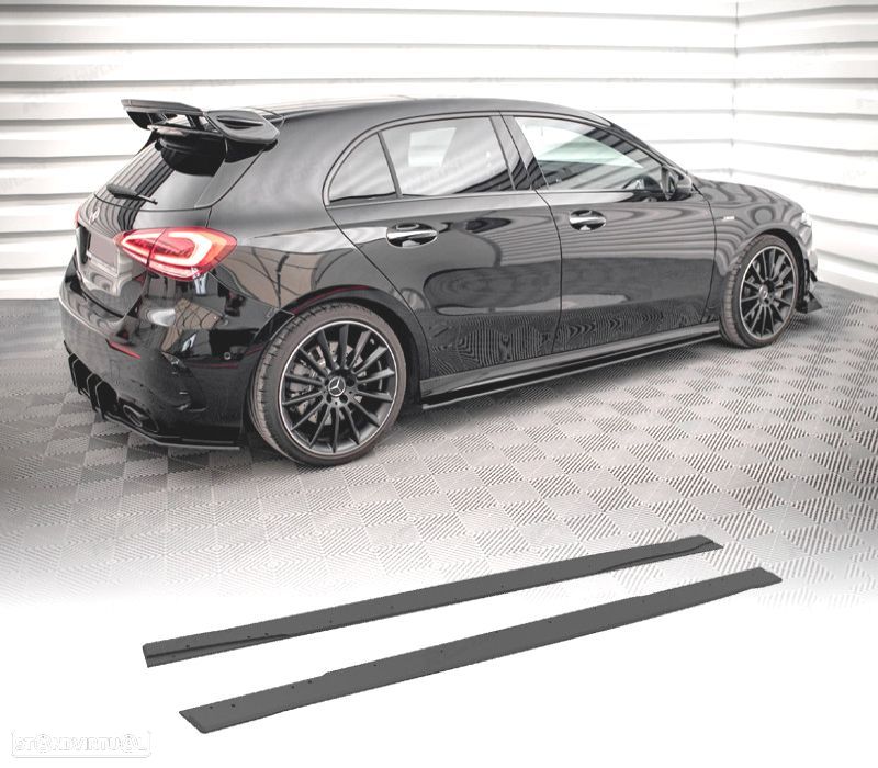 EXTENSÕES EMBALADEIRAS MERCEDES CLASSE A W177 18-22 LOOK AMG A35 - 1