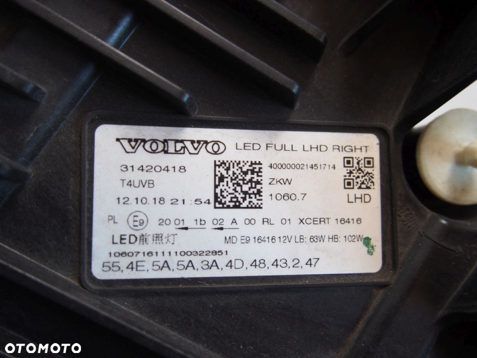 Volvo XC60 16r FL Reflektor prawy lampa prawa Fullled xc 60 - 4