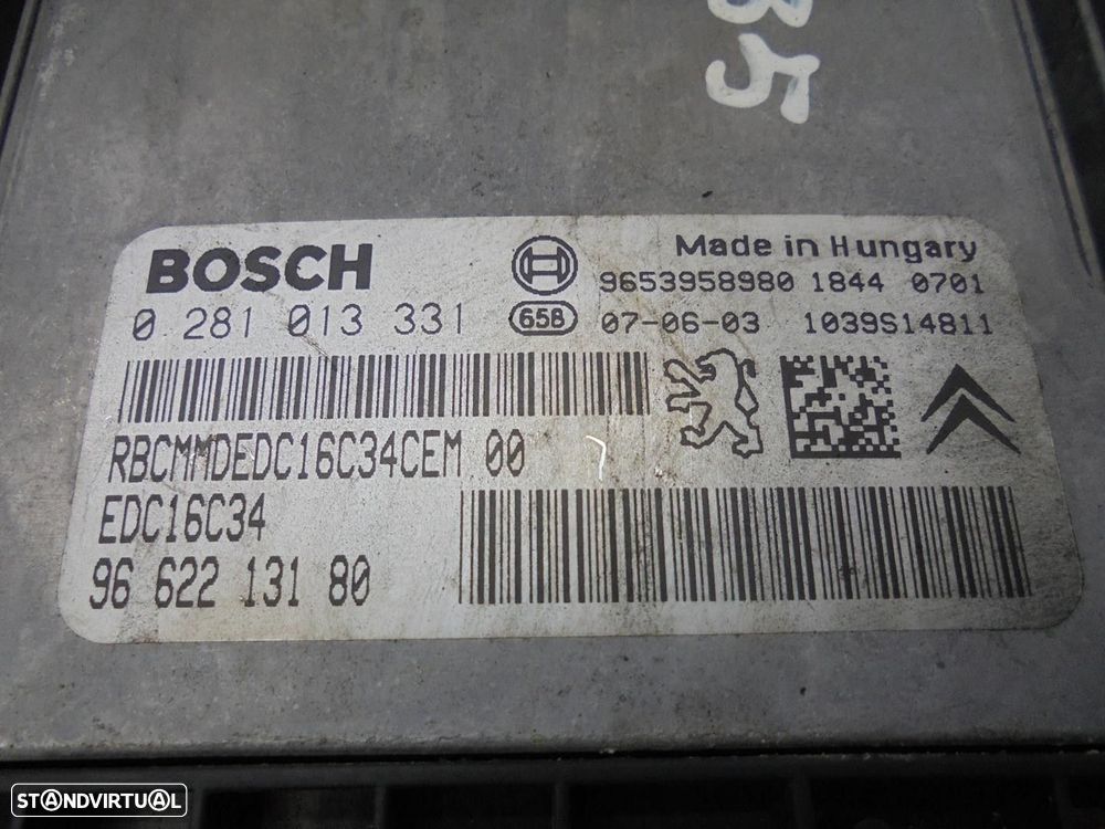 CENTRALINA MOTOR UCE PEUGEOT 207 2007 -1677654880 - 2