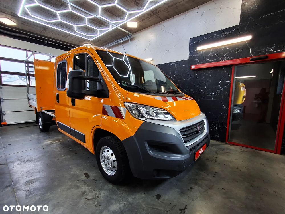 Fiat Ducato LIFT 2015r Automatyczna Skrzynia Biegów Brygadówka Doka Dubel Kabina Światła LED Hak Służba Autostradowa Służba Drogowa - 1
