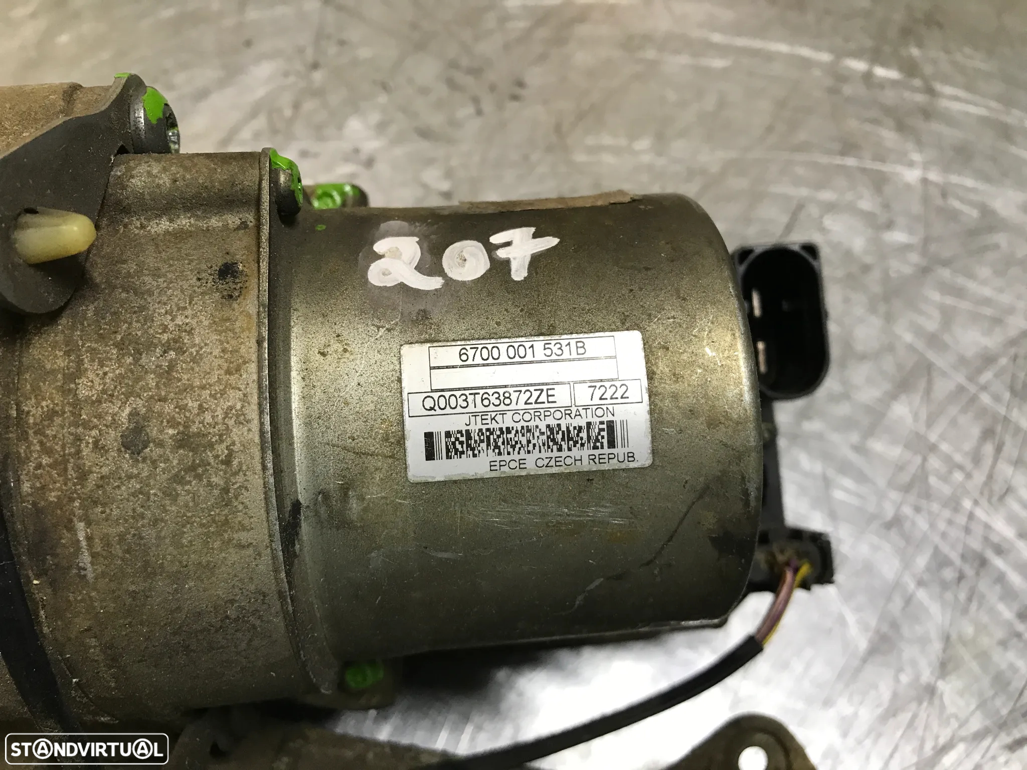 CAIXA DE DIRECÇÃO / DIREÇÃO ELETRICA PEUGEOT 207 - 67000011531B Q003T63872ZE - 3
