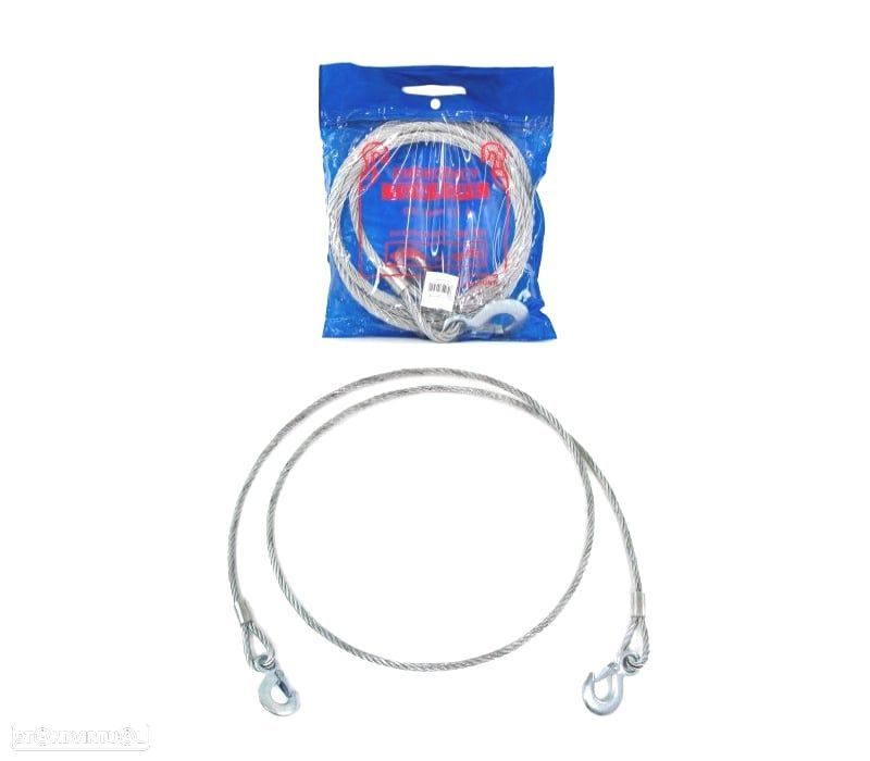 CABO DE AÇO PARA REBOQUE COM DOIS GANCHOS - 2