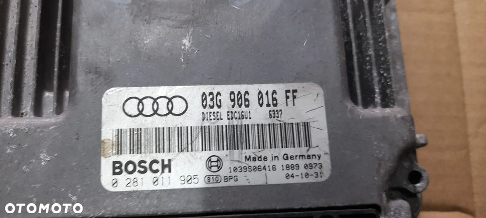 KOMPUTER STEROWNIK SILNIKA PASSAT B6 170KM 03G906018AS AUDI 2.0 TDI 03G906016FF 0281011905 OCTAVIA 1.9 TDI 03G906021LB 0281013238 - 4