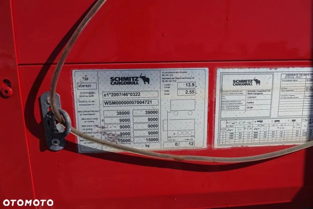 Schmitz Cargobull FIRANKA / STANDARD / OSIE SCHMITZ / NOWE PLANDEKI / OCYNK/ KOSZ NA KOŁO ZAPASOWE - 28