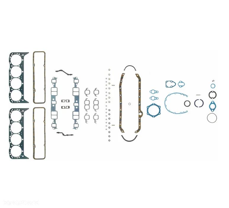 KOMPLET USZCZELEK SILNIKA USZCZELKI USZCZELKA POD GLOWICE GLOWICY KOLEKTORA SSACEGO WYDECHOWEGO MISKI OLEJOWEJ POKRYWY ZAWOROW CHEVROLET GMC 5.7 V8 PONTIAC FIREBIRD STEPVAN MEDIUM DUTY TRUCK B6000 - 1