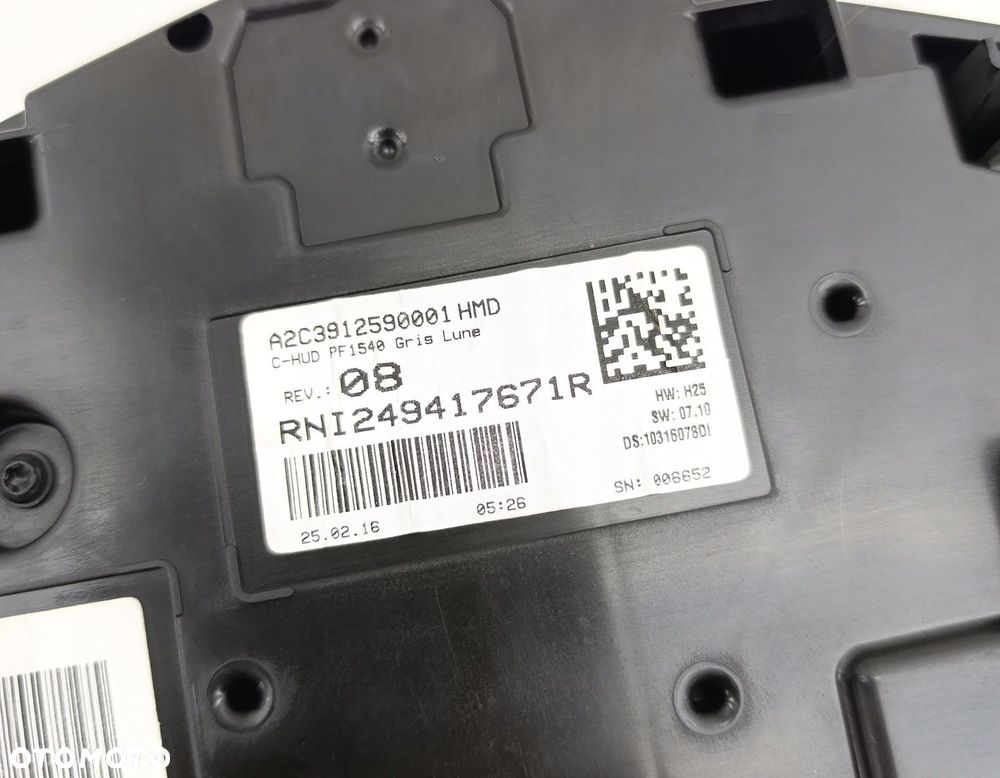 HEAD UP DISPLAY WYŚWIETLACZ HUD RENAULT ESPACE V 1.6 DCI RNI24941671R - 5