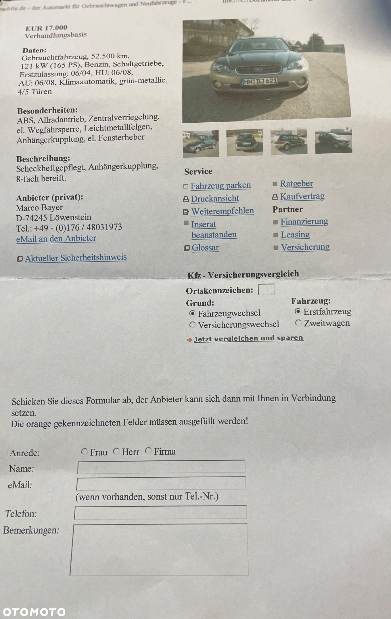 Subaru Outback 2.5 - 20
