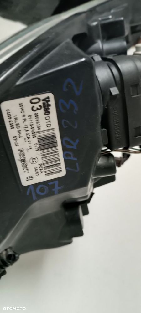 PEUGEOT 107 89033104 LAMPA PRZÓD PRZEDNIA LEWA  EUROPA - 2