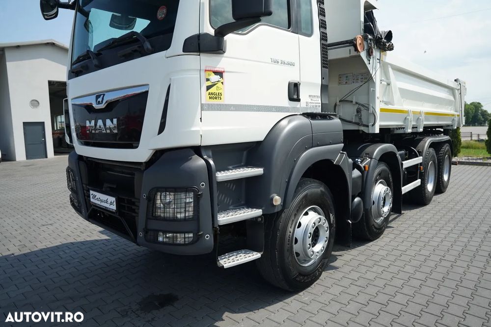 MAN TGS 35.500 / 8X4 / BASCULATOR CU 2 LATE / HIDROCLAPĂ / HIDROCLAPĂ BORDMATIC / PERDĂ ELECTRICĂ / AUTOMATĂ / EURO 6 - 17