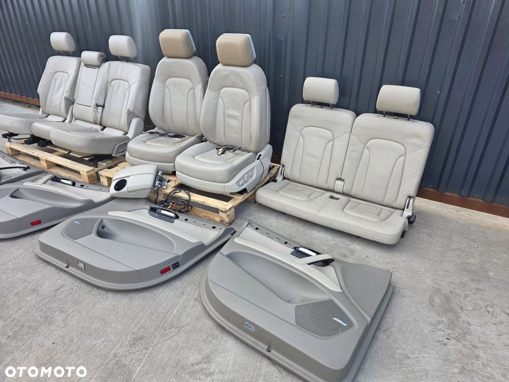 FOTEL FOTELE AUDI Q7 4L 7 OSÓB SKÓRA PODGRZEWANE MONITORY BOSE KOMPLET ! - 14