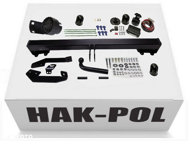HAK HOLOWNICZY + MODUŁ + WIĄZKA + GNIAZDO + ADAPTER 7PIN/13P FIAT DOBLO L1 L2 FL od2000 - 10