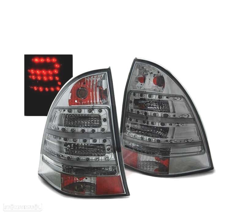 FAROLINS TRASEIROS LED PARA MERCEDES W203 KOMBI 00-07 SMOKED FUMADO - 1