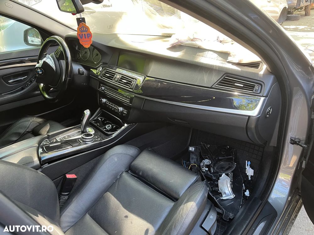Interior complet piele negru Bmw Seria 5 F11 break non facelift 2011 semi electric incalzire Europa - 6