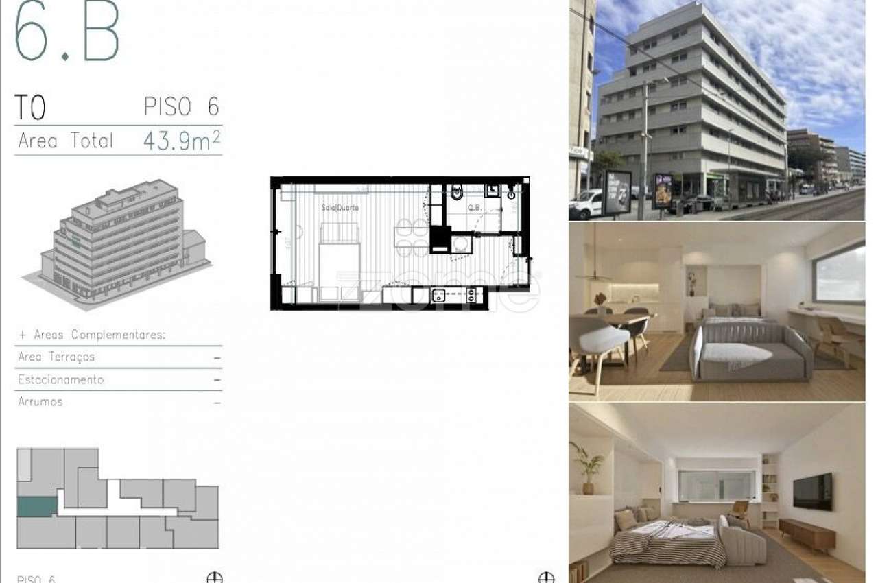 Apartamento T0 em Matosinhos Sul - Grande imagem: 4/5