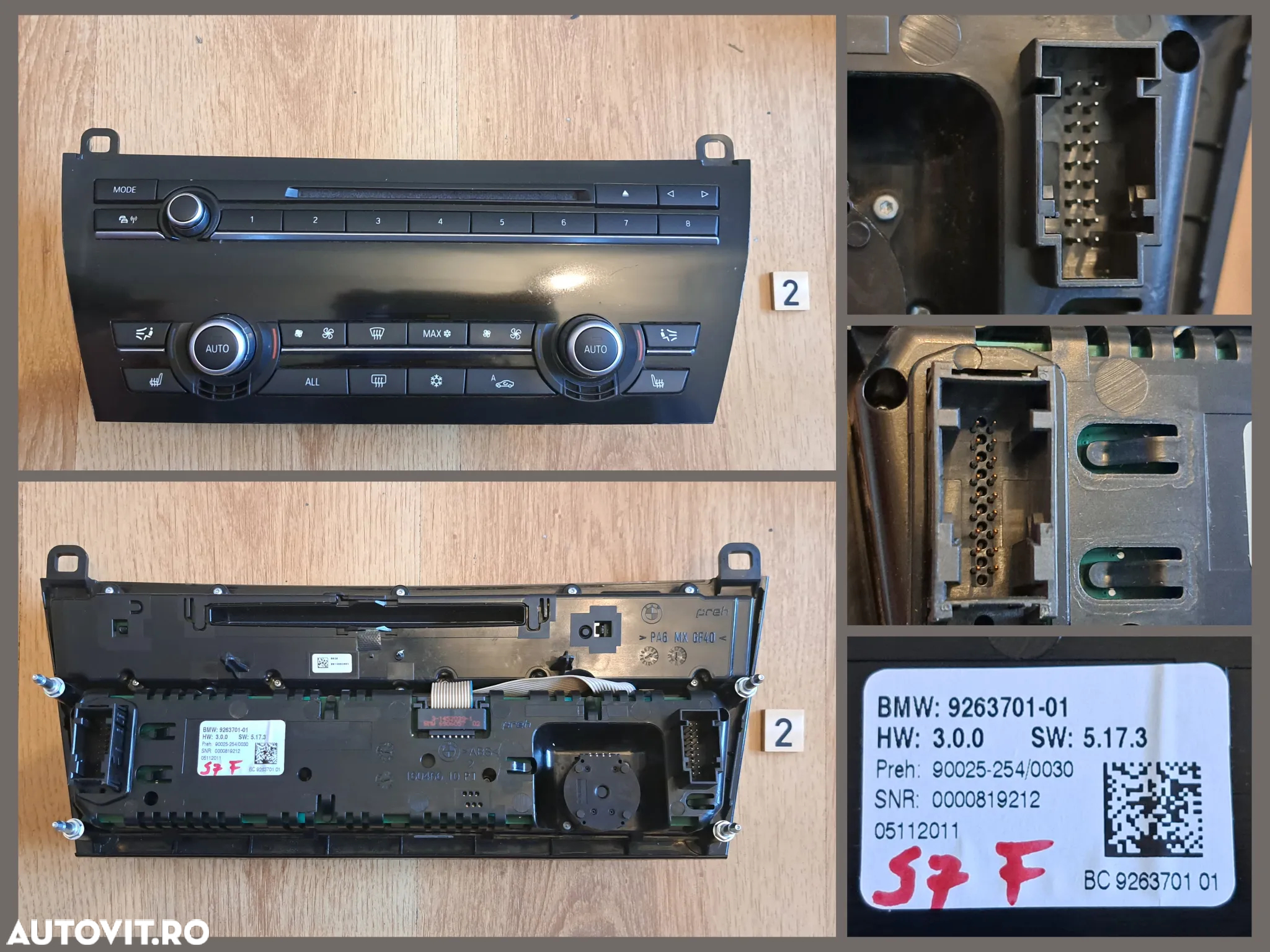 Display navigatie 10¨ Panou comanda clima radio cd Oglinda retrovizoare Schimbator viteze bloc lumini Originale BMW - 3