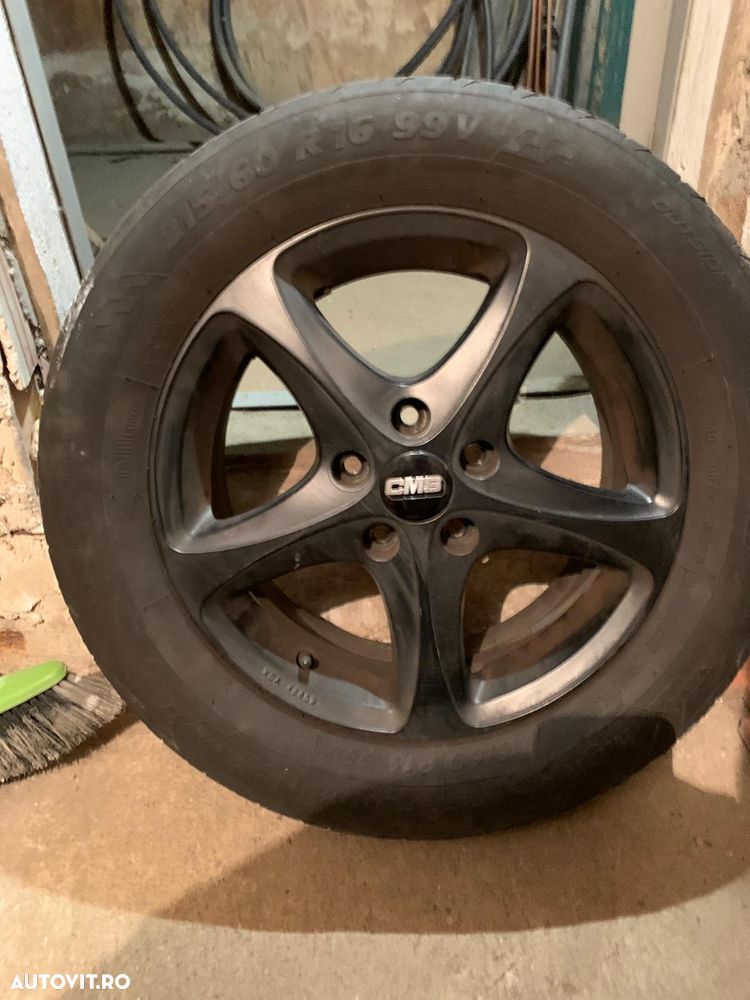 Jante CMS negre + anvelope vară 215/60 R16 99V – stare perfectă!!! - 1