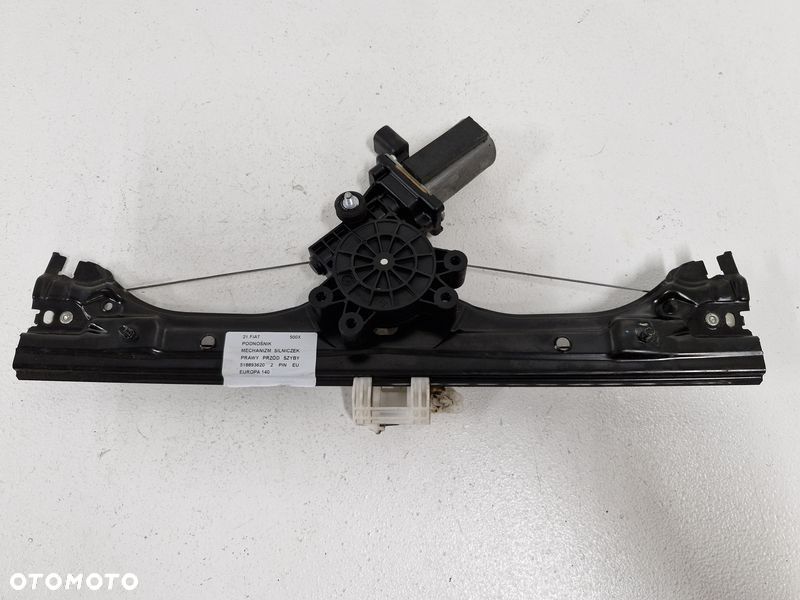 FIAT 500X 500 X PODNOŚNIK MECHANIZM SZYBY PRAWY PRZÓD SILNICZEK 2 PIN 518893620 - 1