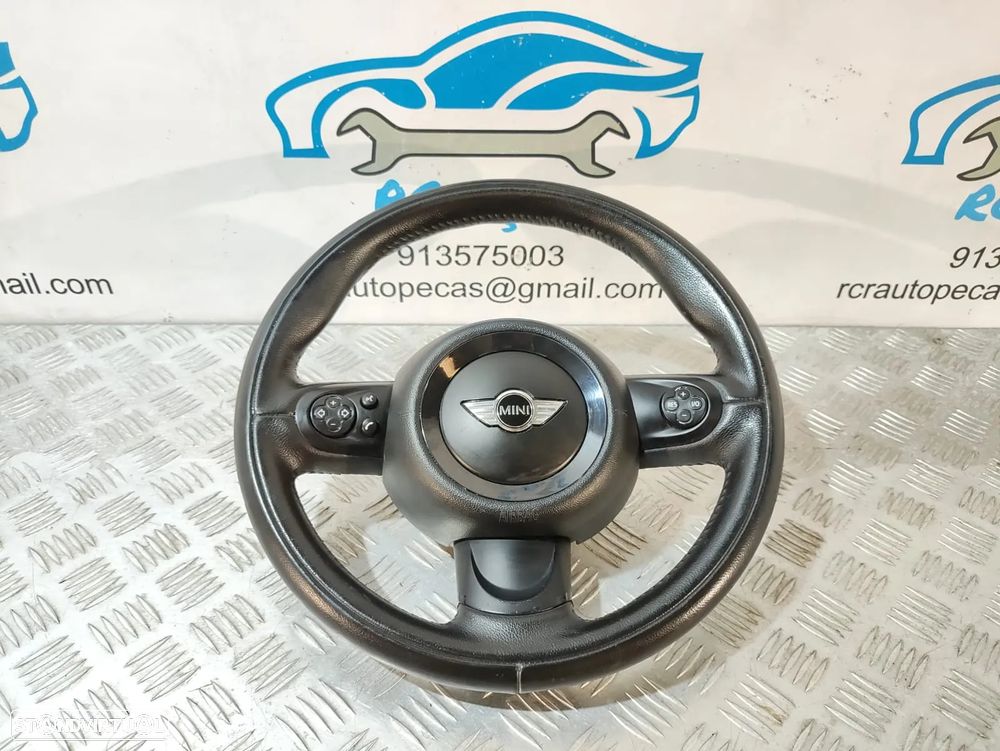 VOLANTE GUIADOR COMPLETO MINI COOPER PELE COMANDOS MULTIFUNÇÕES AIRBAG MINI COOPER ONE D S R56  R57 R55 - 1