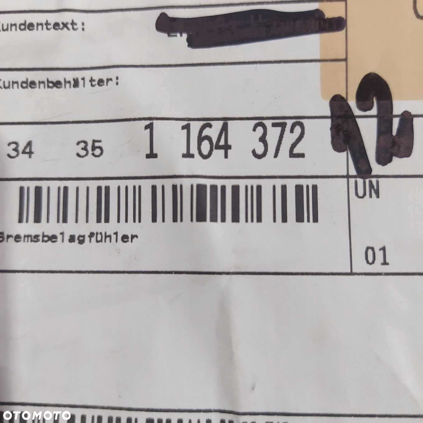 CZUJNIK KLOCKÓW HAMULCOWYCH BMW E46 3435 1164372 - 2