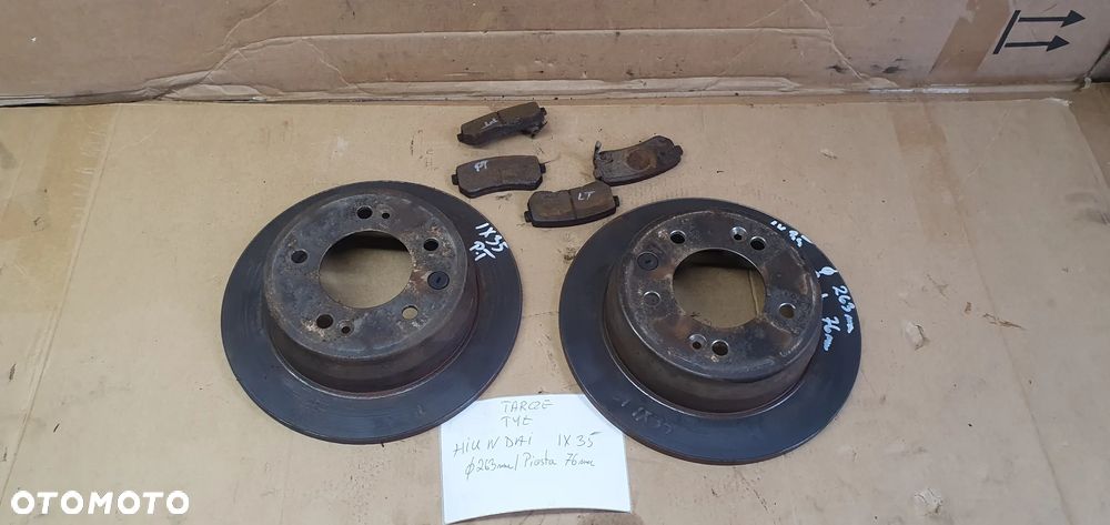 Tarcze hamulcowe klocki tył tylne Hyundai ix35 1.7 CRDI - 1