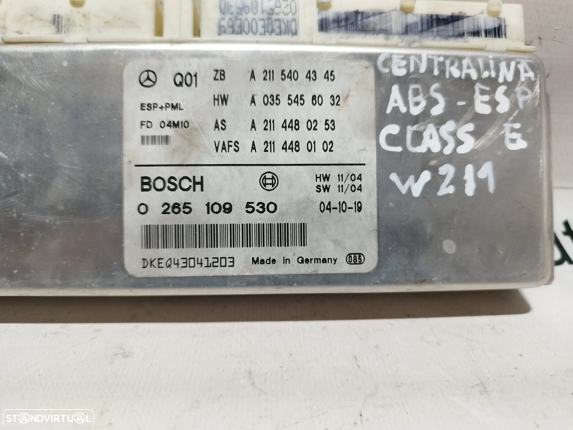 CENTRALINA MÓDULO ELETRÓNICO ABS/ ESP MERCEDES CLASS CLASSE E W211  265109530 - 4