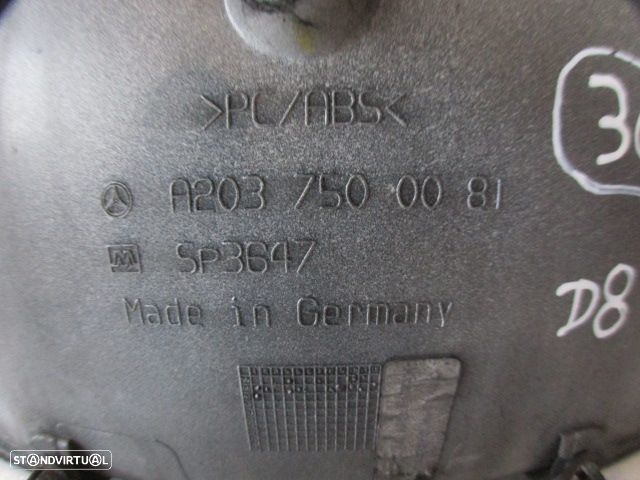 Grelha Friso A203750008 MERCEDES W203 2001 C200 CDI 115CV 4P CINZA TR GRE MATRICULA - 3