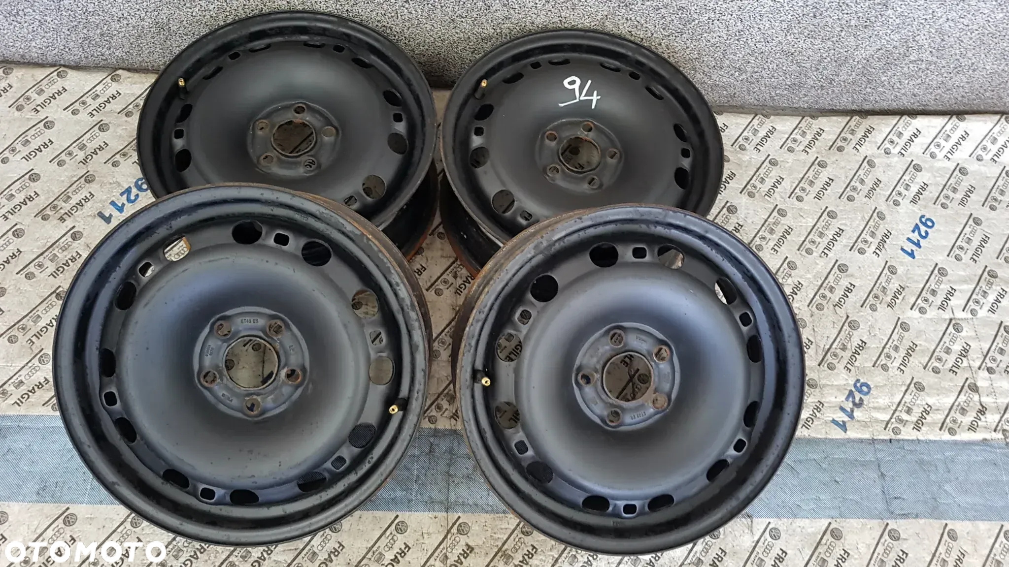 FELGI STALOWE VW  5X100 6JX15 ET43 VW POLO SKODA FABIA SEAT IBIZA - 2