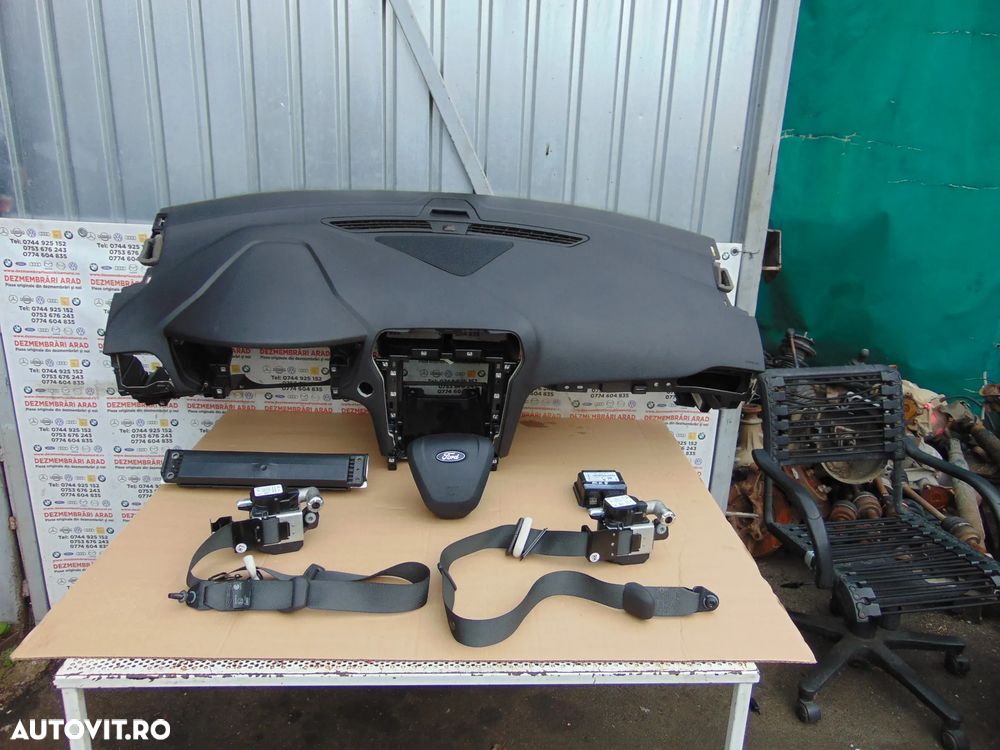 Plansa bord Ford Mondeo Mk5 an 2014-2022 airbag sofer pasager genunchi centuri fata stanga dreapta modul airbag-uri - 2