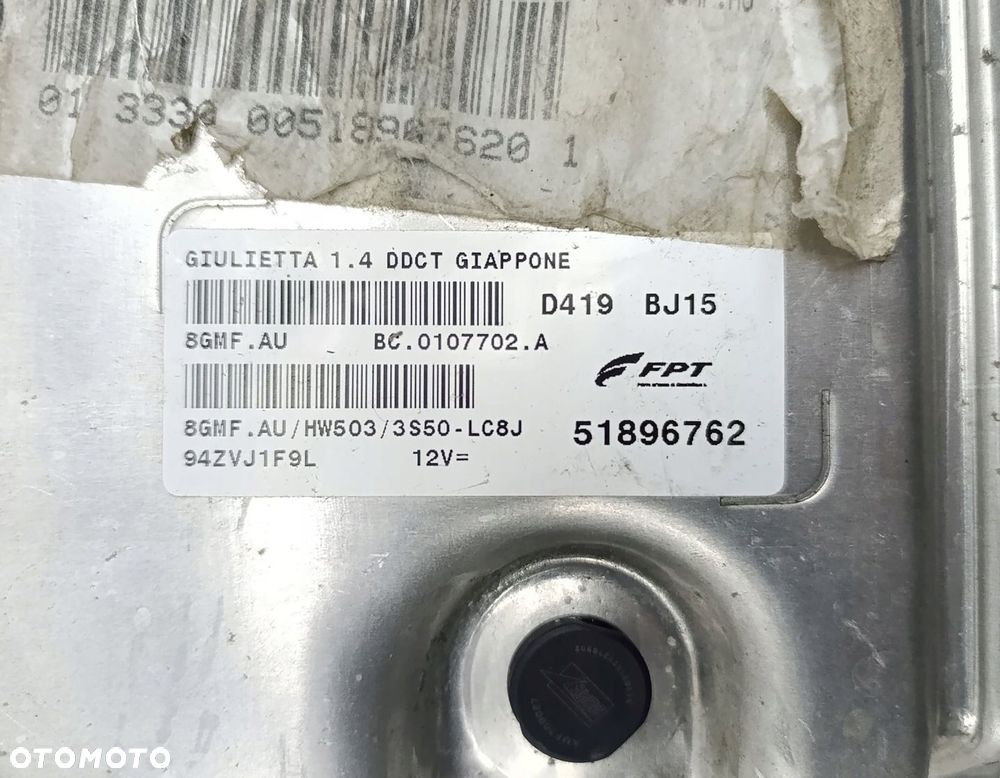 KOMPUTER SILNIKA STEROWNIK ALFA ROMEO GIULIETTA 1.4 T-JET 51896762 - 2