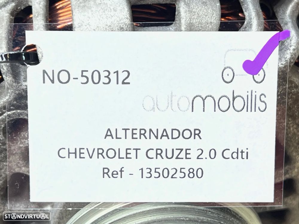 Alternador CHEVROLET CRUZE 2.0 CDI Ref . 13502580 - NO. 50312 - 5