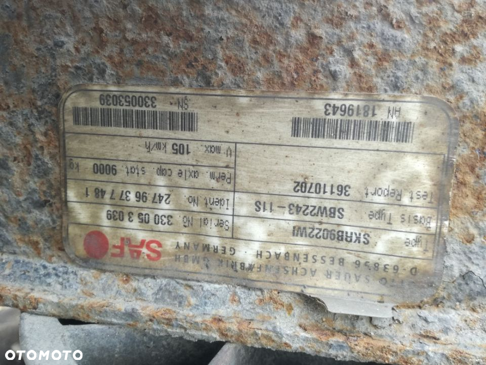 Oś naczepy Saf  Intrax wachacz skrb9022 w i inne - 11