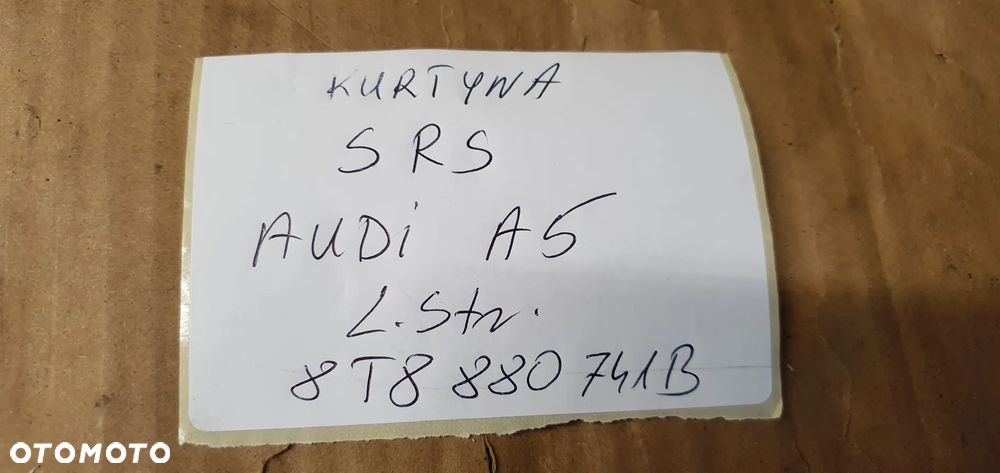 Kurtyna Airbag poduszka lewa Audi A5 8T8880741B - 8