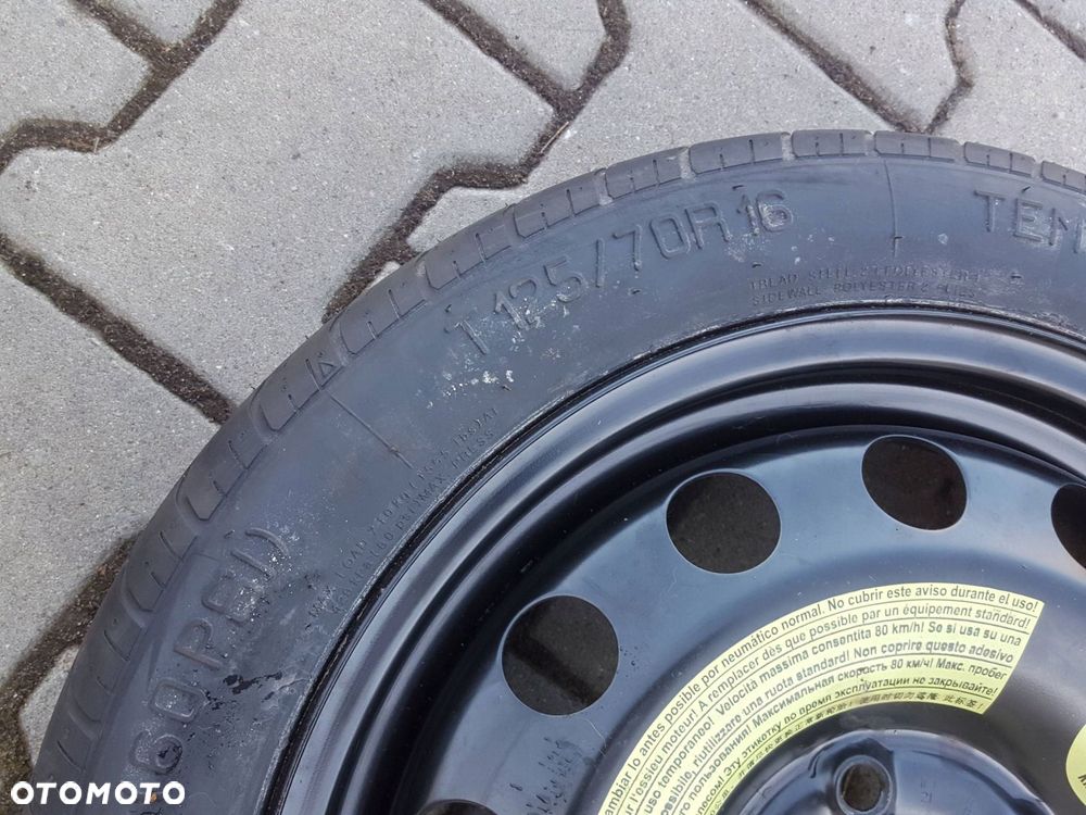 VW GOLF VI V TOURAN EOS KOŁO DOJAZDOWE 16 5X112 LEWAREK WKŁAD - 5
