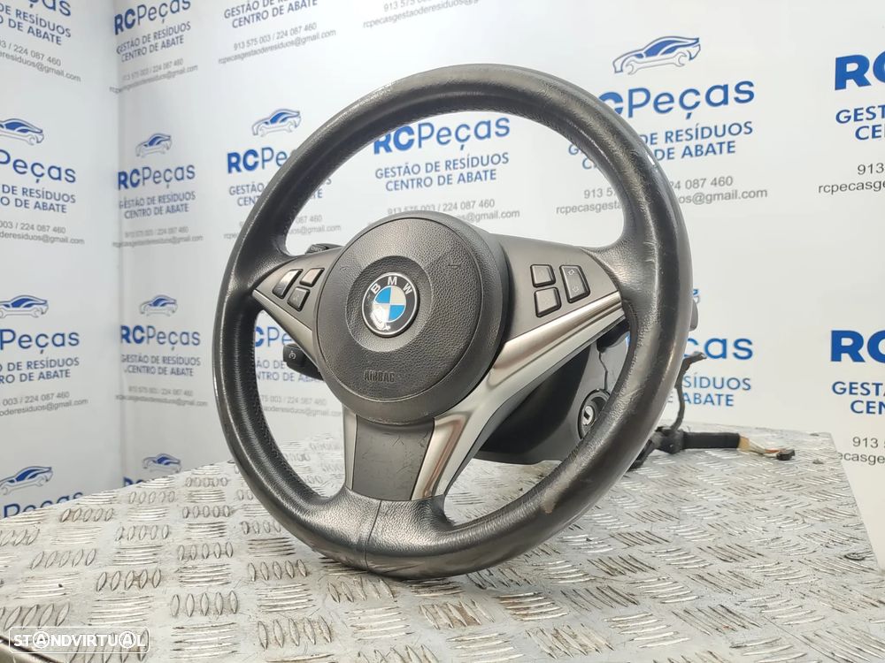 Volante Original Multifunções Comandos Airbag BMW Serie 5 E60 Sedan E61 Touring 2004 - 2010 - 6