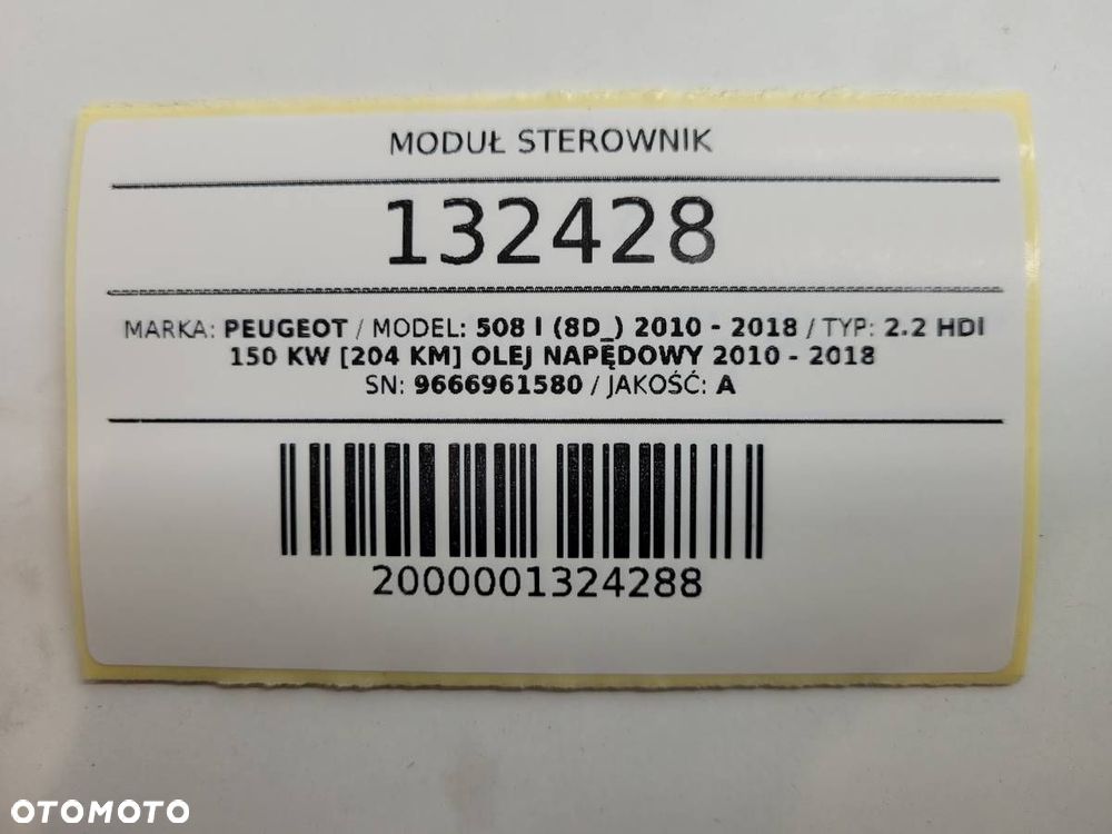 MODUŁ STEROWNIK CIŚNIENIA W OPONACH PEUGEOT 508 I 9666961580 - 6