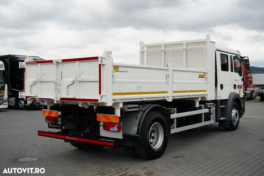 MAN TGM 18.340 / 4X2 / BASCĂLARE 3 LATERALĂ / BANCĂ HIDRODOXY / CAMION CU 7 LOCURI / BORDMATIC - 14