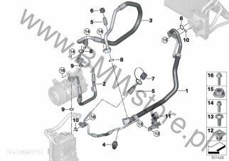 NOWY ORYGINALNY Przewód Rura Wąż klimatyzacji BMW X3M F97 X4M F98 8053489 - 8