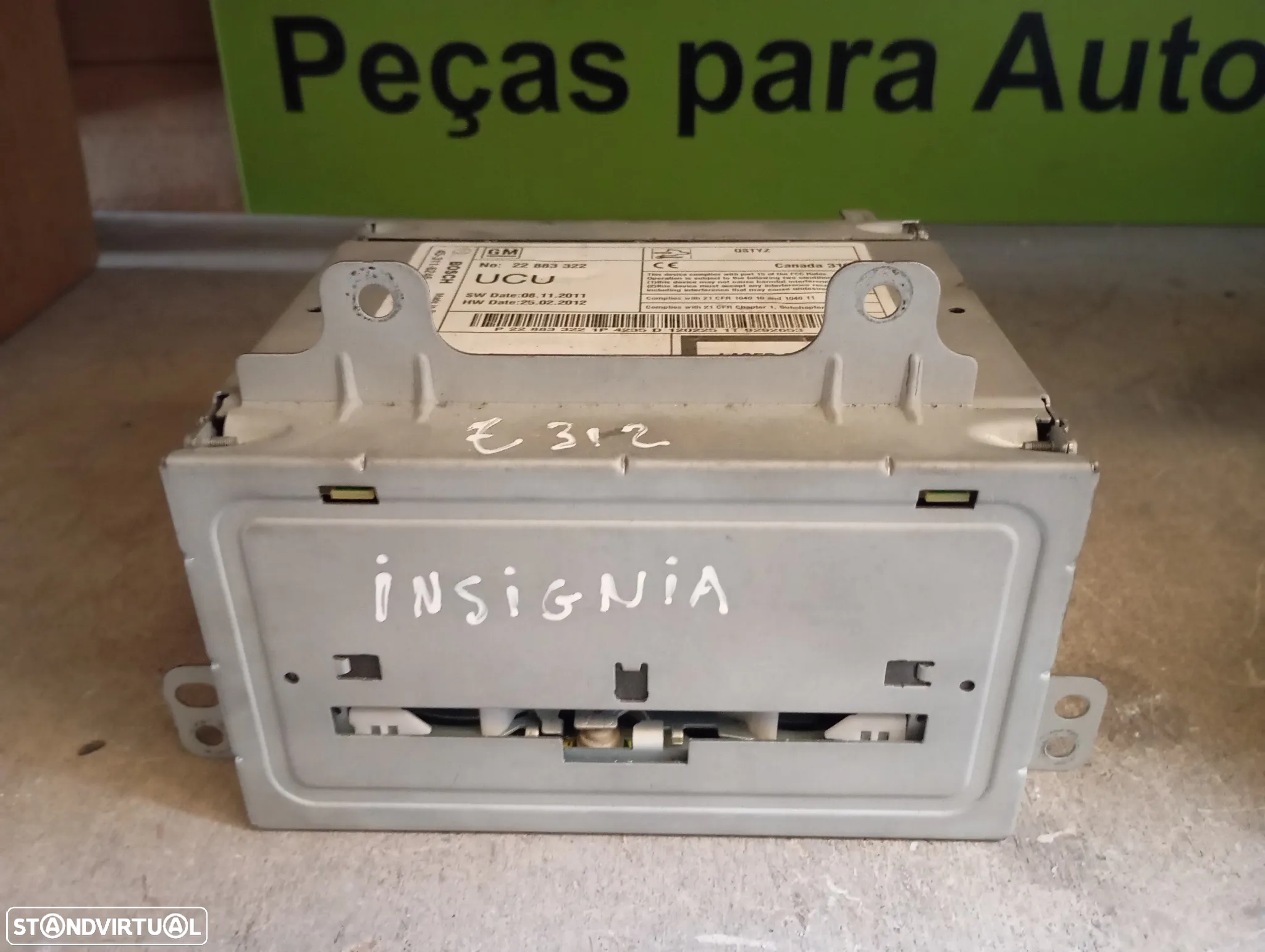 OPEL INSIGNIA RADIO DISPLAY COMANDOS - Z312 - 7