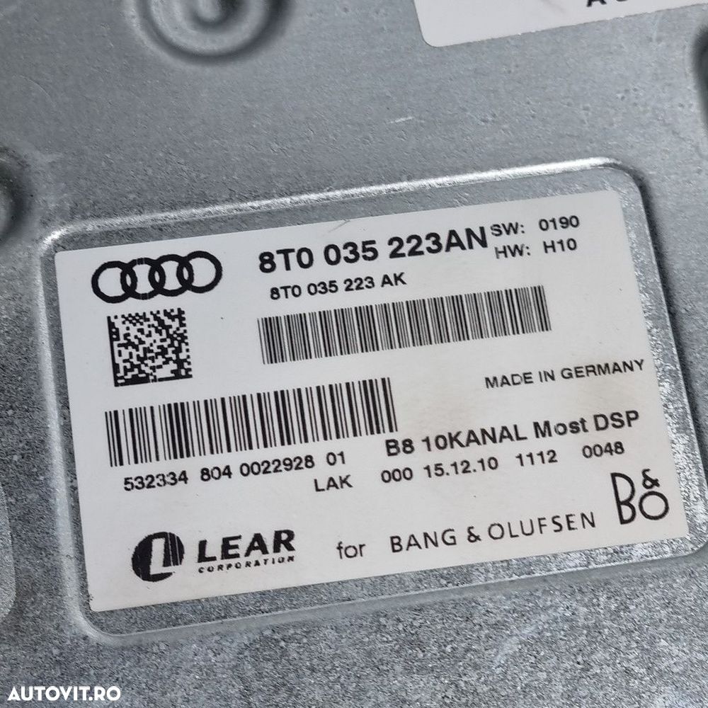 Amplificator audio AUDI Q5 2008 - 2015 (1485) 8T0035223AN - 5